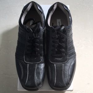 Steve Madden Black Leather Brakker Sneaker Size 11